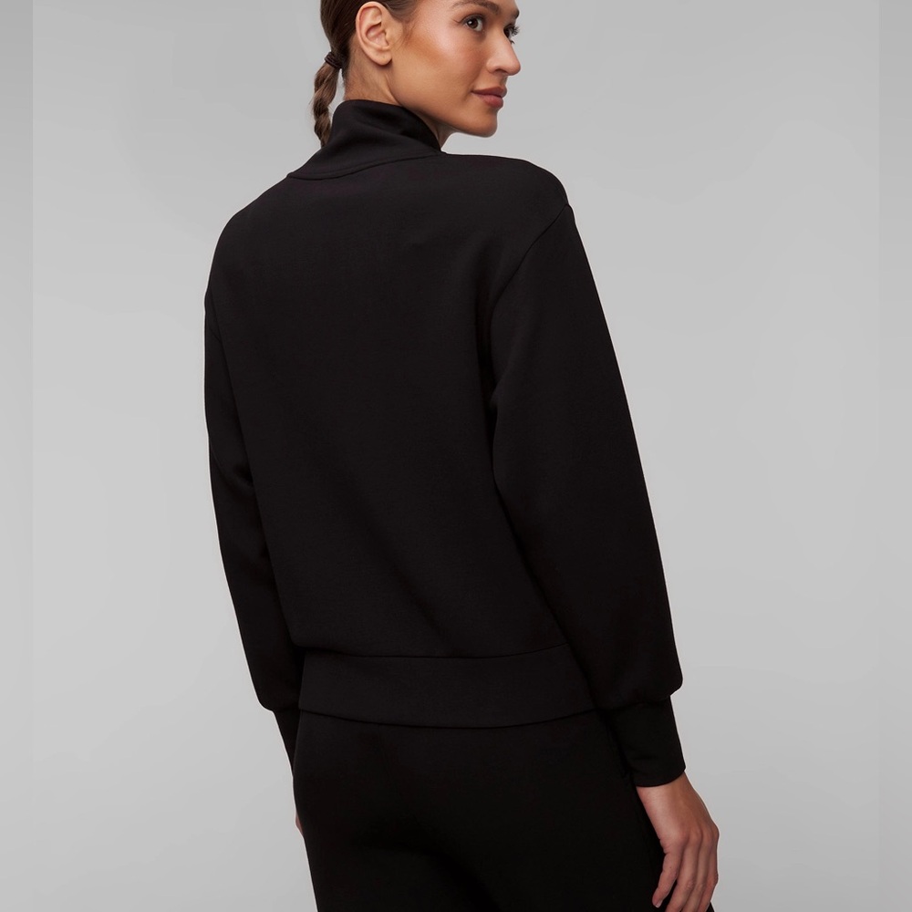 Varley Pelham Zip Through Black Zip-Front Black Women's Sweatshirt Jacket, XXS - Picture 5 of 16